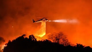 California fast moving fire threatens homes in Santa Barbara County