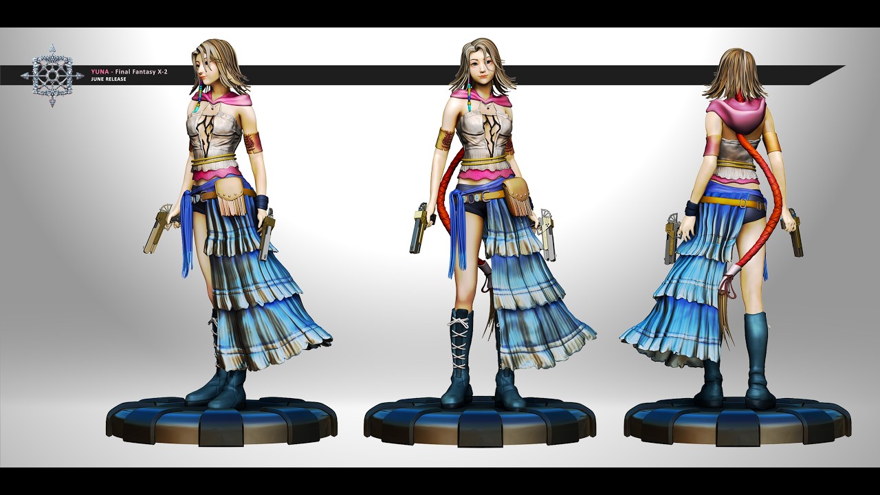 yunaページ Yuna - Final Fantasy X-2 3D Model Printable - YouTube