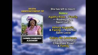 CARMEN CHAMAROO ALEXANDER ~ Long Obituary