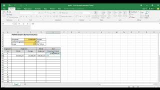 Cara menghitung Bunga Anuitas dan Table Angsuran menggunakan aplikasi Excel