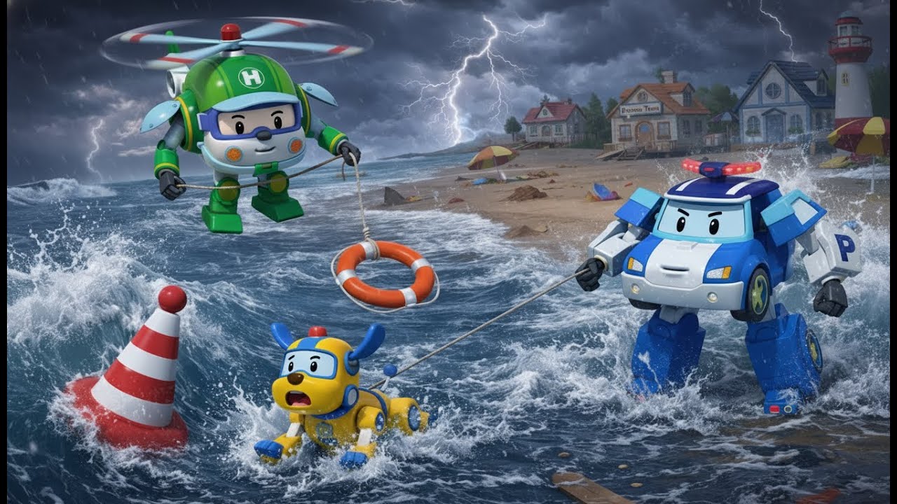 Life Jacket SAVES THE DAY | Deep Water Rescue Mission | Robocar POLI Kids Safety