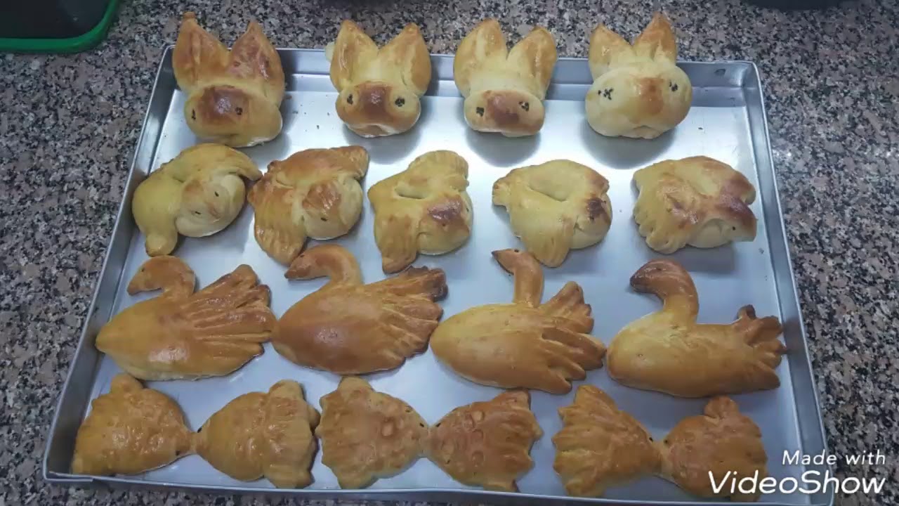 طريقة عمل أشكال حيوانات بعجينة البريوش