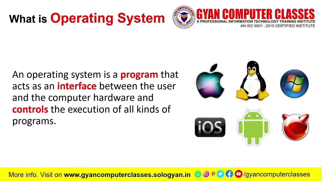 What is Operating System | Class - 16 | Online ADCA & DCA - Gyan Computer Classes