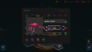 Infinitode 2 | Trophy: modifier POWER + research tree screenshot 1