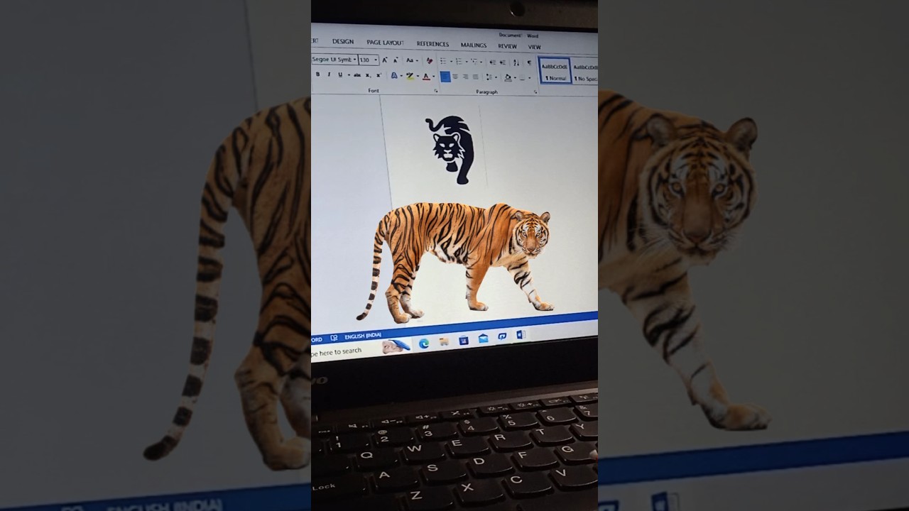 ms word me tiger ka symbol kaise laye creat tiger symbol in msword