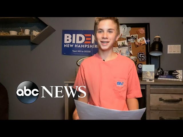 13-year-old boy overcoming stutter speaks at DNC 2020 class=