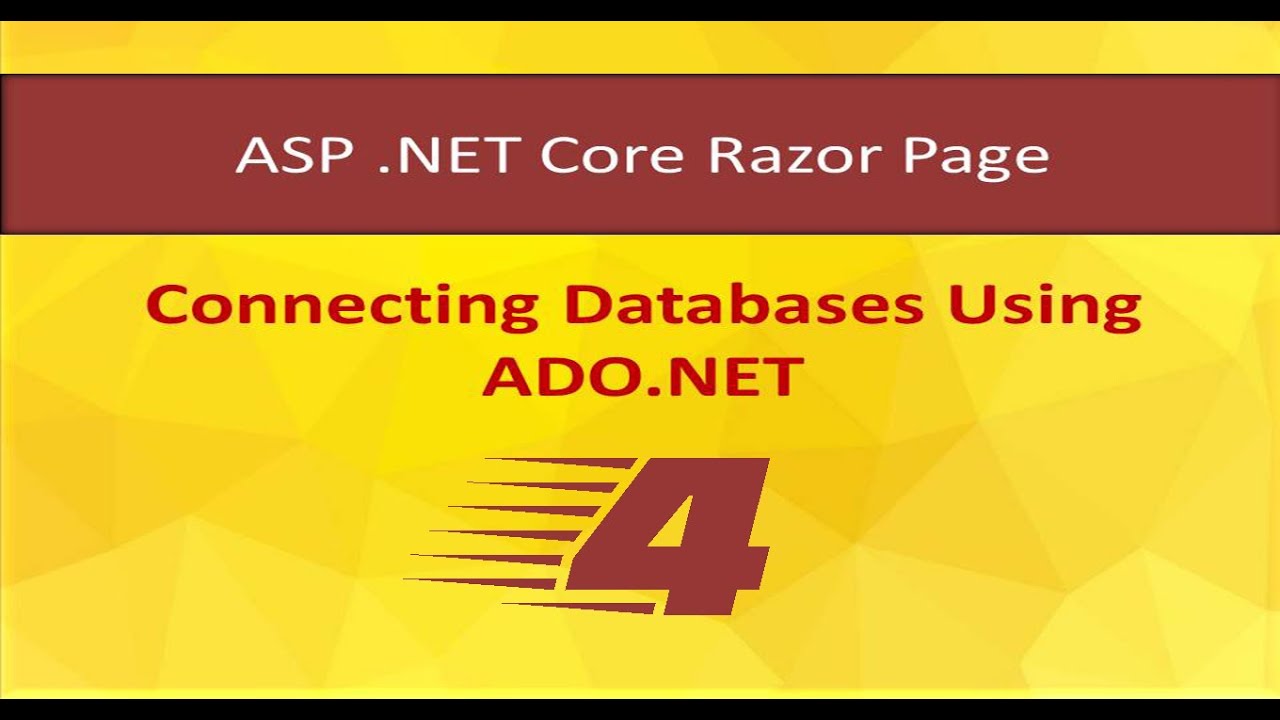 ASP.NET Core db First Ado.Net Part 4 : SQL Connection Ado - YouTube