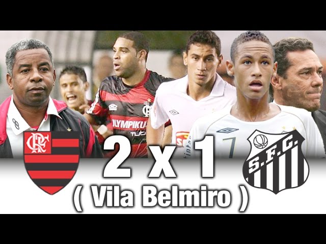 FLAMENGO 1 X 2 SANTOS, GOLS