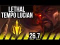 LUCIAN & Yuumi vs MORGANA & Bard (ADC) | Lethal Tempo, 78K damage | BR Grandmaster | 26.7