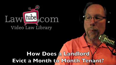 How does landlord evict tenant on a month to month lease?