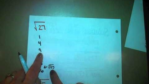 A11-6 Radical Expressions 2 Remove PS Factors.m4v