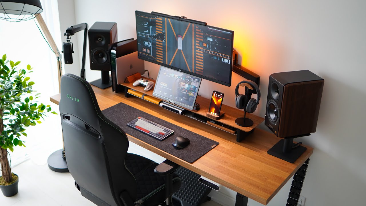 My *NEW* 2022 Productivity Setup | Cable Managing A Standing Desk - YouTube
