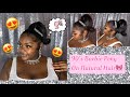 90’s Inspired Flip Ponytail On Natural Hair | Quick & Easy!!