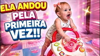 A BABY BELLA DEU OS PRIMEIROS PASSOS!!! Eu Gravei Tudo (Emocionante)🥹🥹