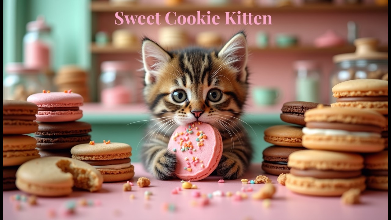 ⭐ Sweet Cookie Kitten • Soft Purring & Whimsical Lofi (3 Hours)