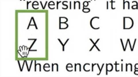 Cryptography. Encryption with Atbash.