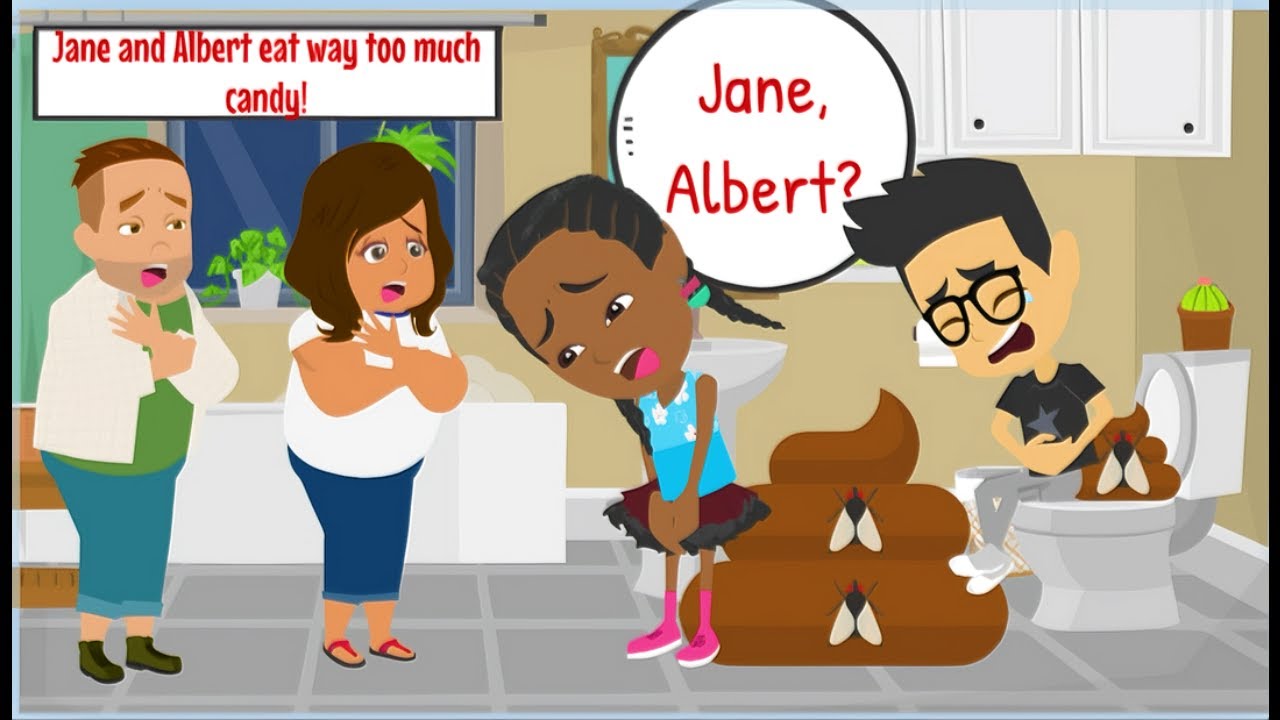 Джейн и Альберт едят слишком много конфет!