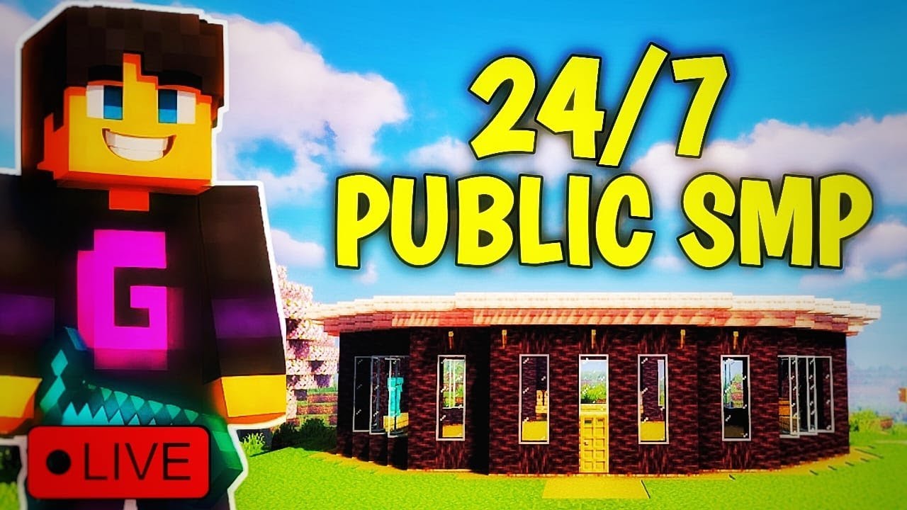 24/7 NEW MINECRAFT PUBLIC LIFESTEAL SMP SERVER FREE TO JOIN 