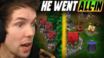 This guy ABANDONED his base to TOWERRUSH me!