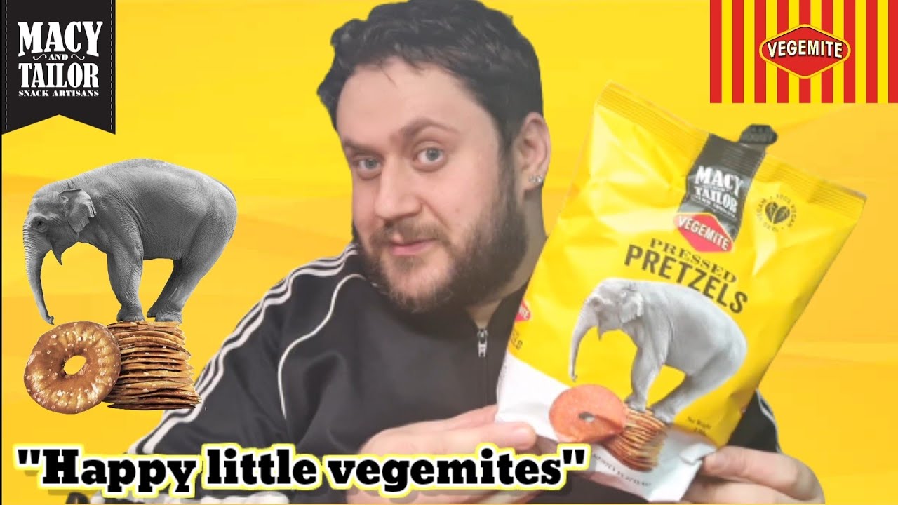 Macy and Tailor Pressed Pretzels VEGEMITE Review YouTube