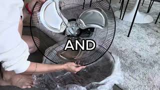 BILT HARD 5200 CFM 20' High Velocity Industrial Pedestal Fan, 3 Speed Oscillating Stand Fan