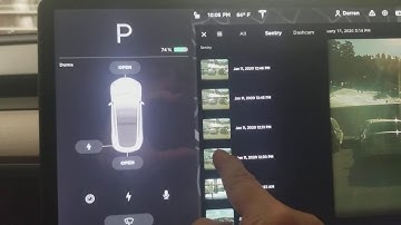 Tesla in-car Dashcam and Sentry video viewer released with 2020.12.5 (Sentry example)