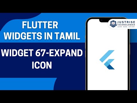 Widget 67  Expand Icon | Flutter Widget In Tamil  | Just Rise Academy