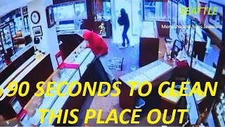 Seattle jewelry store robbed of millions in just 90 seconds-POLICE STUNNED