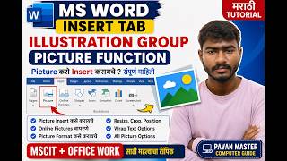 MS Word–Insert Tab मधील Picture Function,Illustration Group पूर्ण माहिती Beginner साठी सोप्या भाषेत