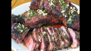 How to cut,trim and reverse sear New York Strip Steaks @rootboycooks