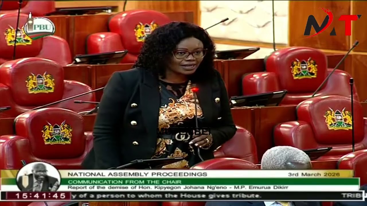 I WAS NOT ABLE TO  PRONOUNCE THEN NAME OF HIS CONSTITUENCY, WAMUCHOMBA EULOGISES HON JOHANA NGE`NO!!