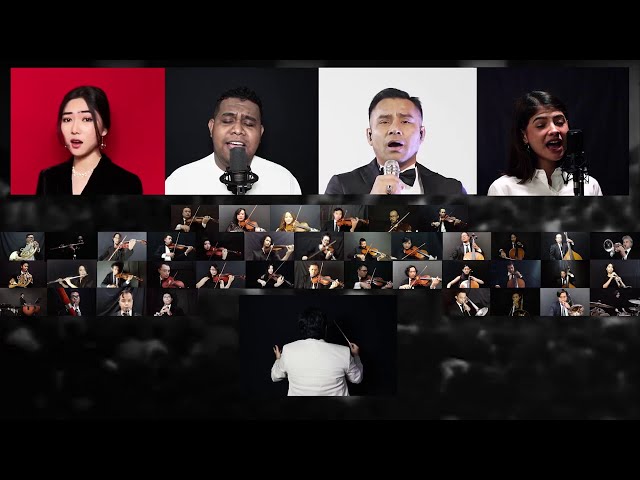 Indonesia Raya - Isyana, Andmesh, Judika, Sara Fajira, Erwin Gutawa Orchestra (Kolaborasi Virtual) class=