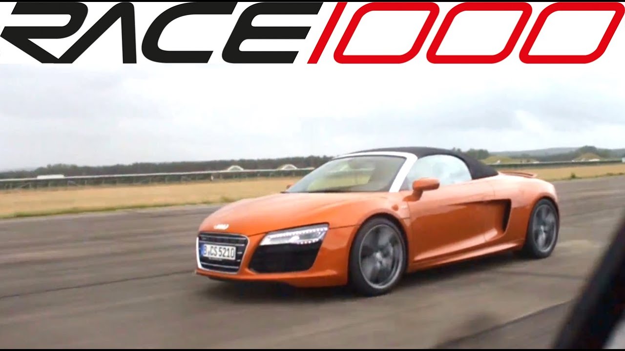 Audi R8 V10 Spyder vs. Jaguar XKR-S (60-260kmh) - ROLL RACE - YouTube