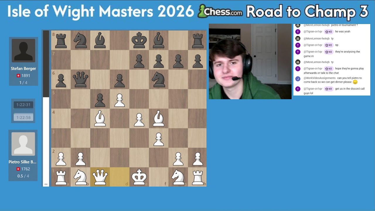 Isle of Wight Masters | Round 5&6 commentary by @chessstudying