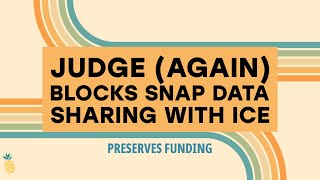 Judge Again Blocks Some SNAP Data Sharing