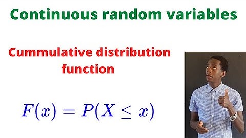 Cummulative distribution function  of continuous random variables ..............#africastruggle.