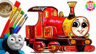 How to Draw Thomas and Friends Trains For Children Video LADY Coloring Art for Kids