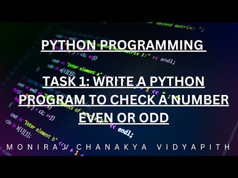 Write a python program to check a number even or odd #python   @monirajchanakyavidyapithre511 ​