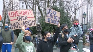Rally against anti-Asian bigotry in Manhattan