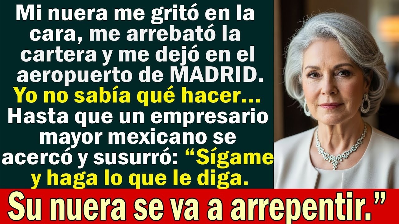 Mi nuera me dejó en el aeropuerto de Madrid… hasta que un empresario mexicano intervino