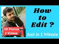 20 Photos 2 Videos Editing | How To Make 20 Photos and 2 Videos Reel