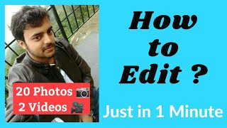 20 Photos 2 Videos Editing | How To Make 20 Photos and 2 Videos Reel