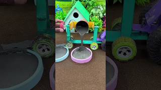 😱 Real Working Mini Tractor Making Cement Pillar | Amazing DIY Construction Machine 🚜 #shorts