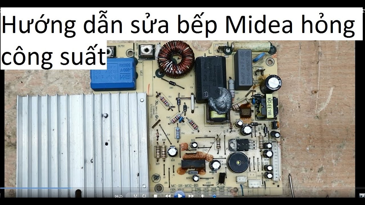 Hướng dẫn sửa bếp từ Midea chết IGBT - youtube