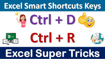 Excel Smart Shortcuts for Productivity of Office Work || Ctrl + D & Ctrl + R