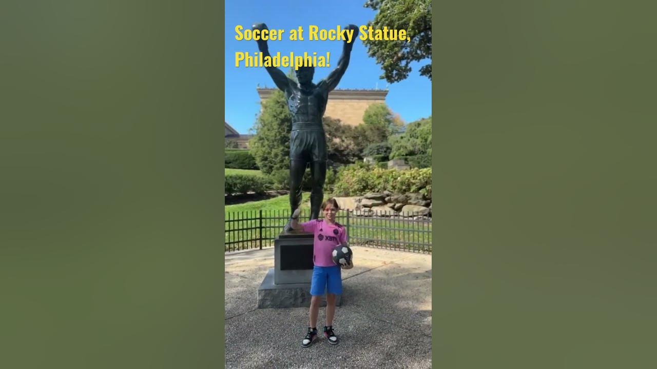 Soccer At The Rocky Statue In Philadelphia! #soccer #messi #shortvideo #video #viral