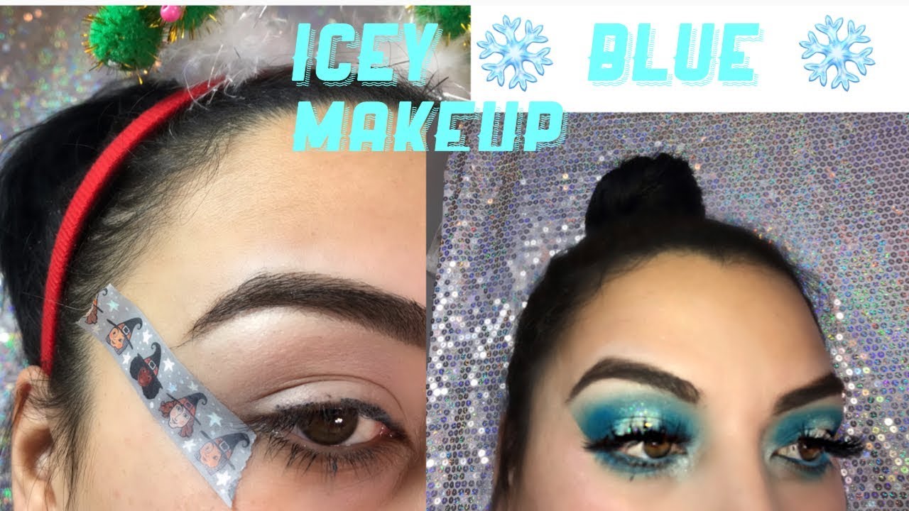 ICEY BLUE WINTER EYES ❄️ Makeup look |CANVAS BEAUTY - YouTube