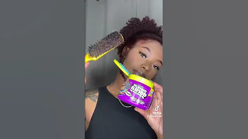 Sleek high bun with Gorilla Snot and Xtreme Gel #naturalhairstyles#hairhacks #curlyhairstyles