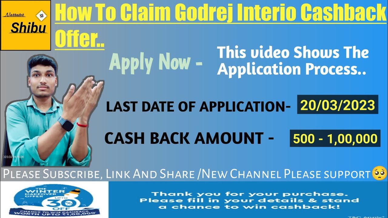 How To Claim Cashback OfferGodrej Interio Cashback Offer.. YouTube