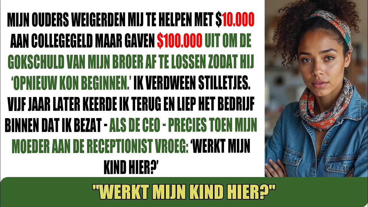 Mijn ouders konden me niet helpen met collegegeld — Maar betaalden broers gokschuld… Dus ik.